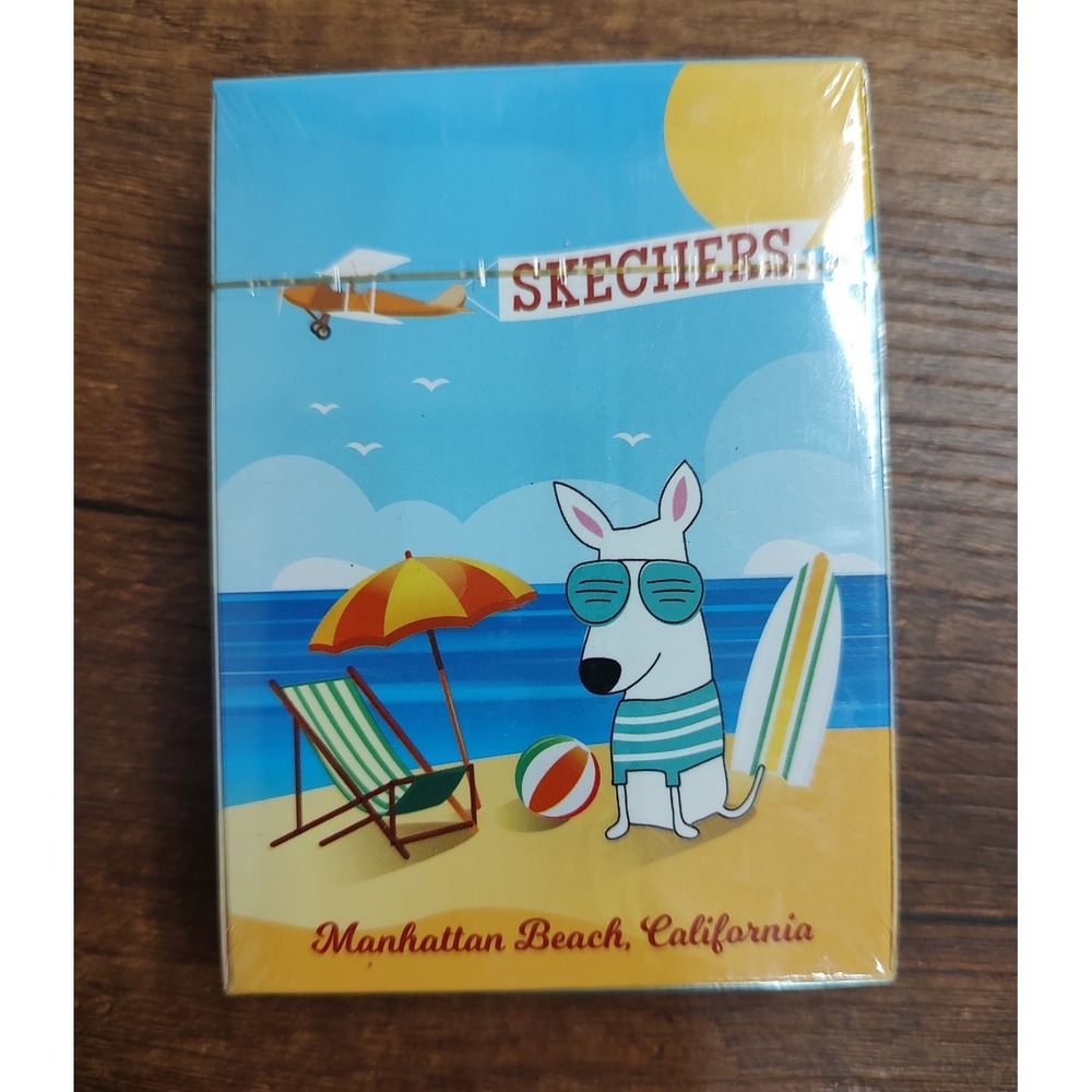 Skechers Manhattan Beach California Playing Cards Surfing Dog Beach Ball Chair
